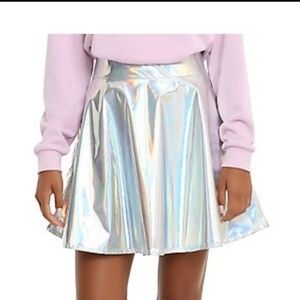 Holographic skater skirt